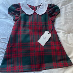 Classic Prep Plaid Dress 2T with Peter Pan Collar
